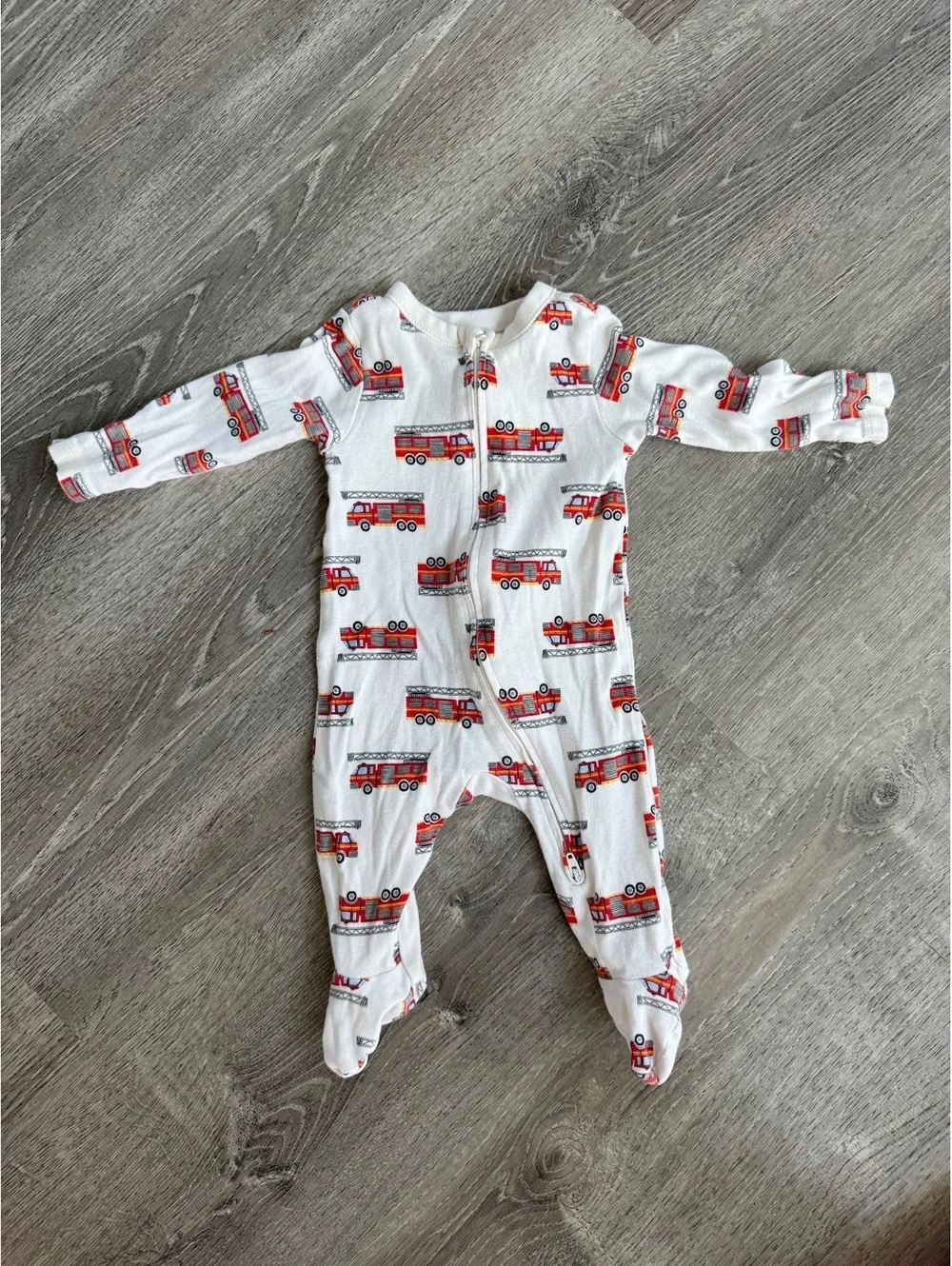 Old Navy 3-6 month Zippy Sleeper Fire Truck